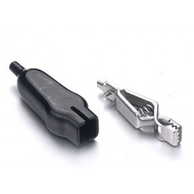 Mascella isolata nero pinza a coccodrillo elettrico 65mm 10a 