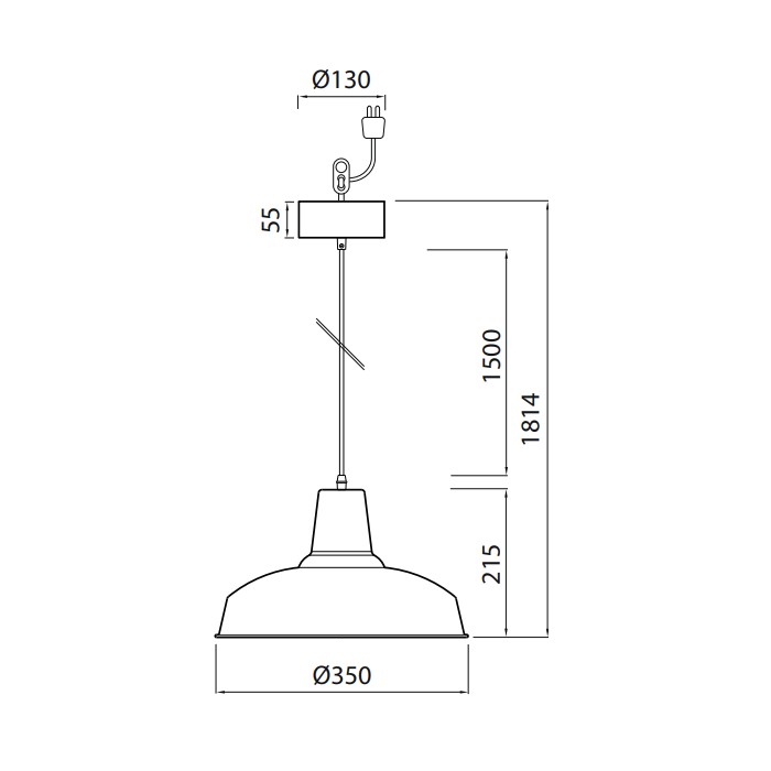 Loft35 Pendelleuchte 1 x E27 Max 60W weiß 2
