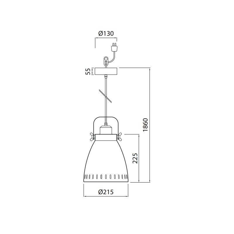 Sansa Pendelleuchte 1 x E27 Max 40W weiß