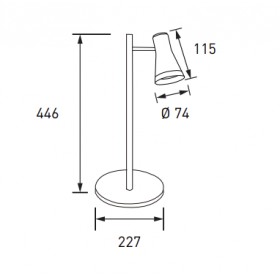 Elegant table lamp Desk Lamp 320lm 4,5W cara led table bot lighting
