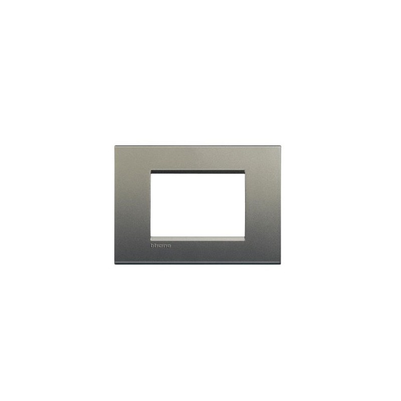 Placca Living Light 3p quadra avenue metallo Bticino