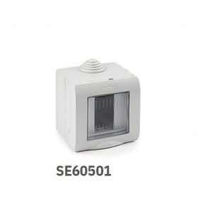 Contenitore cassetta box IP55 da parete 1 modulo con portello Matix