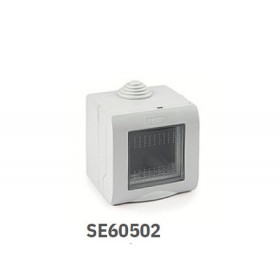 Contenitore cassetta box IP55 da parete 2 modulo con portello Matix