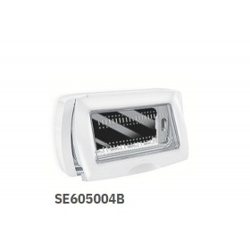 Placca autoportante 4 moduli con portello IP55 Bianco Matix