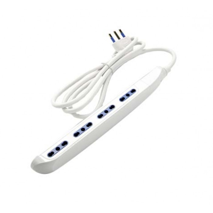 Platzsparende Mehrfachsteckdose 4 Bypass-Steckdosen 16a...