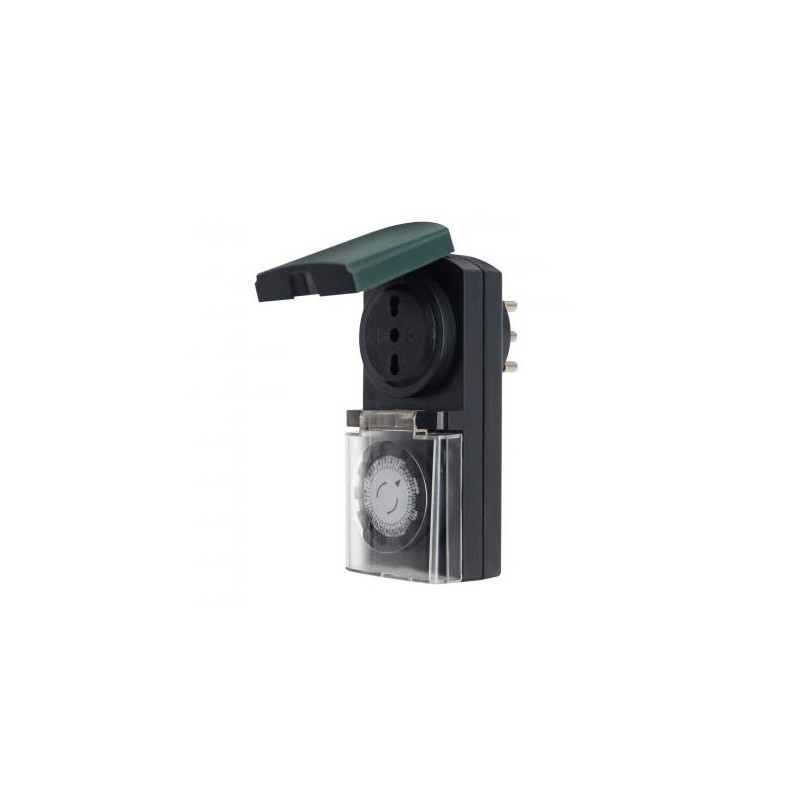 Daily programmable clock for outdoor use IP44 230V