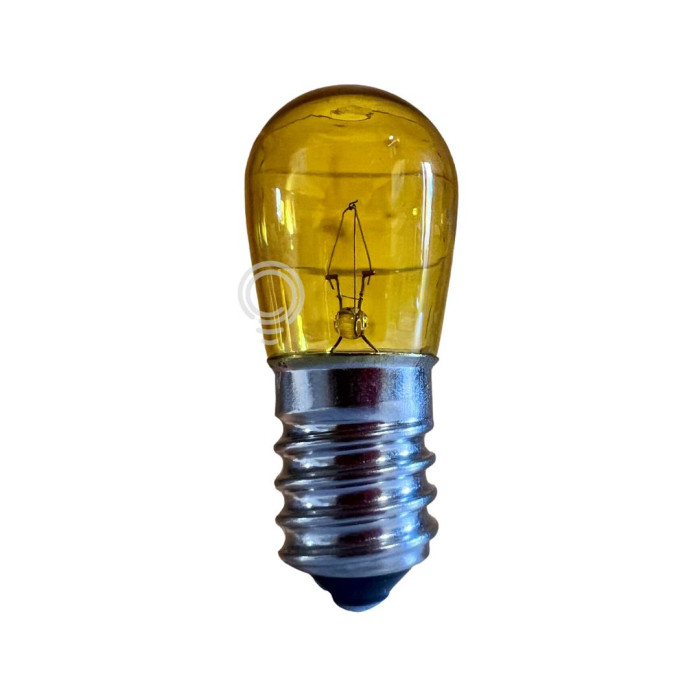 Lampada luminaria incandescenza 19x47 14v 5w colorata Giallo e14 2