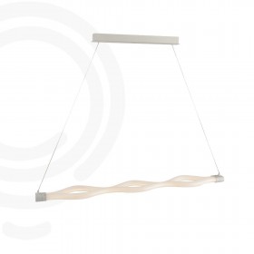 White led suspension in acrylic and metal 40w 5800lm 4000k 150x102x15cm