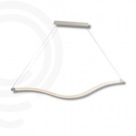 Sospensione led bianco in acrilico e metallo 30w 4400lm 4000k 150x151 5x17 cm. 