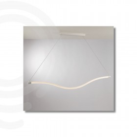 Sospensione led bianco in acrilico e metallo 30w 4400lm 4000k 150x151 5x17 cm. 