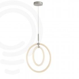 Suspension led blanche en acrylique et métal 50w 7300lm 4000k 120x50 8x36 cm.