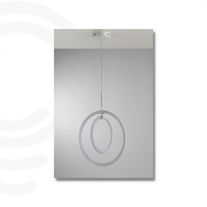 White led suspension in acrylic and metal 50w...