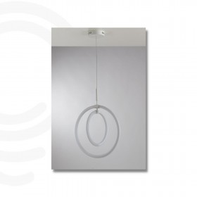 Sospensione led bianco in acrilico e metallo 50w 7300lm 4000k 120x50 8x36 cm. 