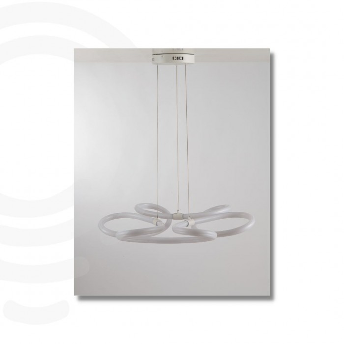 Sospensione led bianco in acrilico e metallo 90w 13200lm... 2