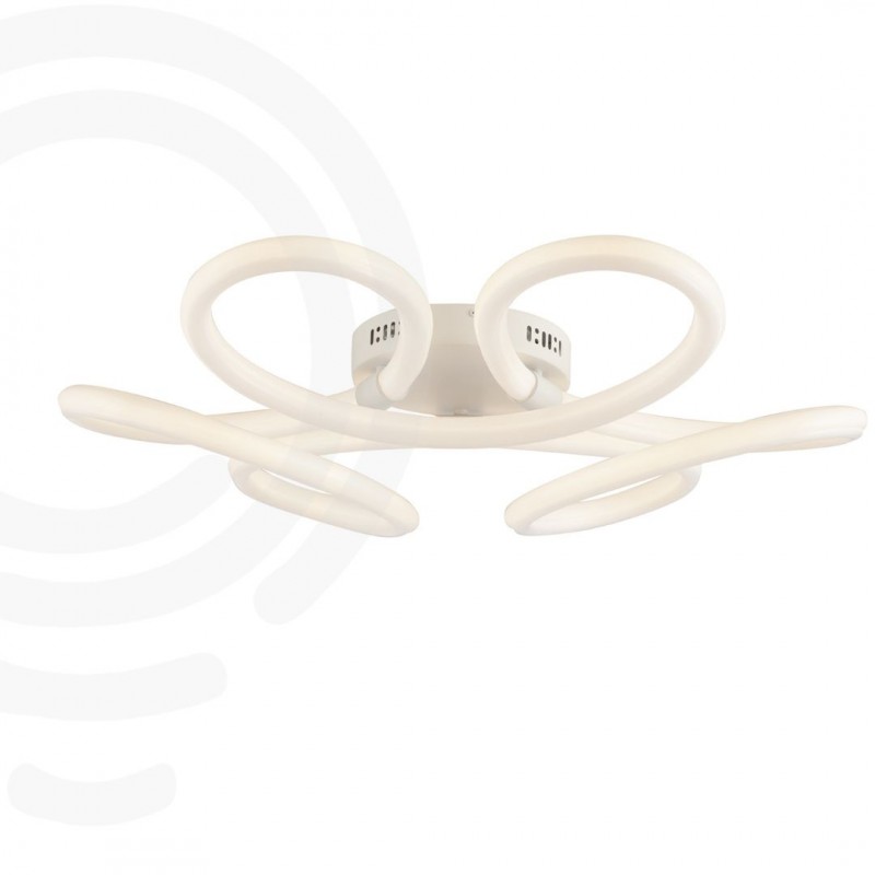 Plafoniera led bianco in acrilico e metallo 90w...