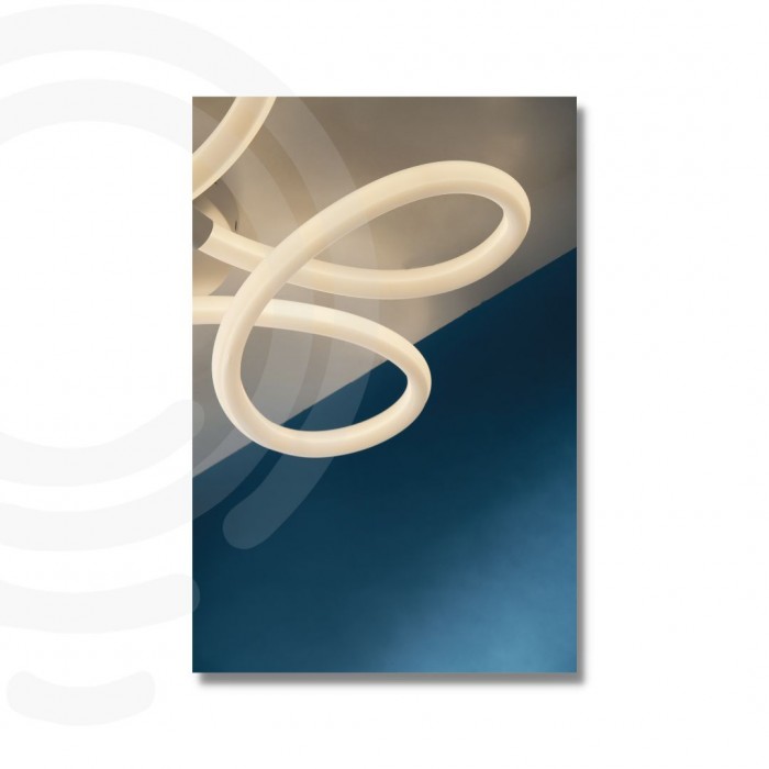 White led ceiling lamp in acrylic and metal 90w 13200lm... 2