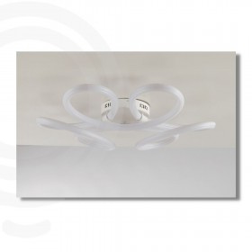 Plafoniera led bianco in acrilico e metallo 90w 13200lm 4000k 75x75x14 cm.