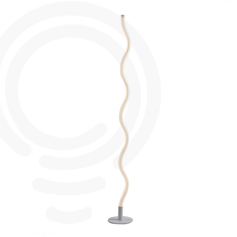 White led floor lamp in acrylic and metal 30w...