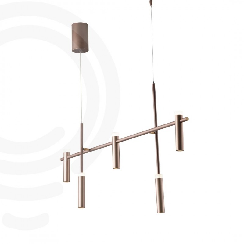 Sospensione led candela bronzo in acrilico e...