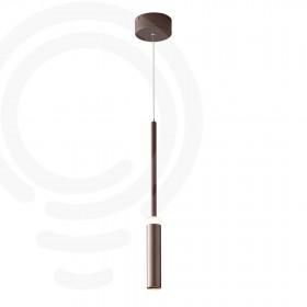 Sospensione led candela bronzo in acrilico e alluminio 7w 720lm 4000k 140x4x50 cm