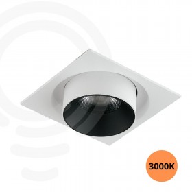 recessed white extractable led in aluminum 15w 1375lm 3000k 10x10x9 4 cm