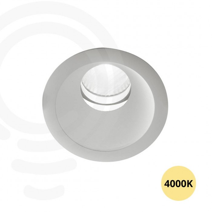 White led recessed spotlight in aluminum 10w 1000lm 4000k...