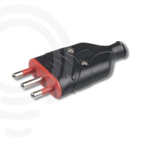 10A 250V elektrischer Stecker aus schwarzem Gummi mit Quetschschutz