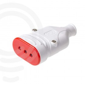 Presa in gomma bianca antischiacciamento 10A 250V