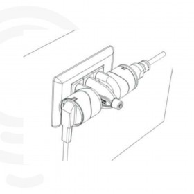 Adattatore elettrico domestico schuko spina 10A+T Piatta  250V Bianco 