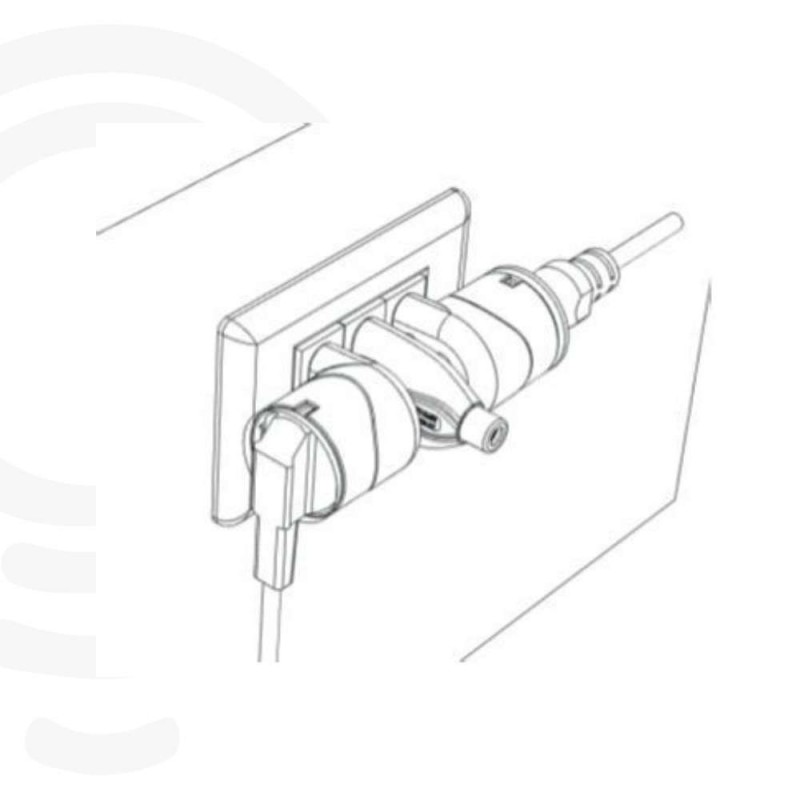 Adattatore elettrico  bianco domestico schuko...