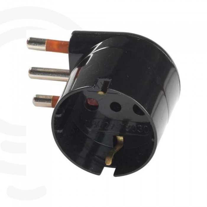 Adaptateur domestique noir 16A 250V schuko