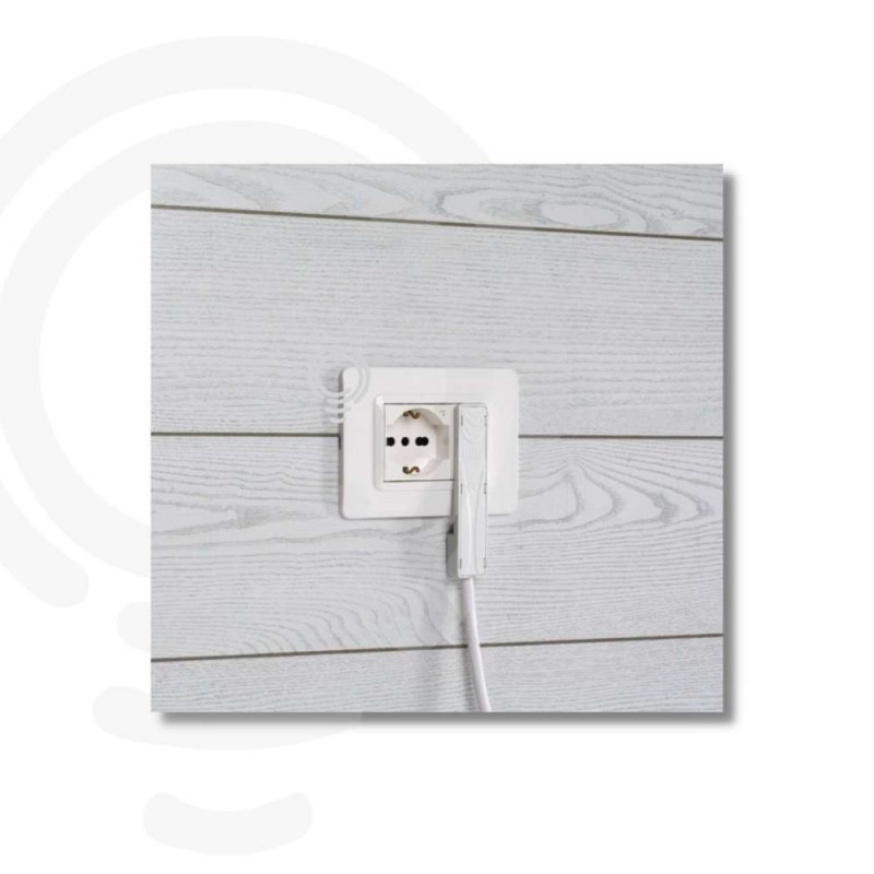 Spina ultra-piatta bianca a standard italiano 90° 10A  - 2P+T 250V 