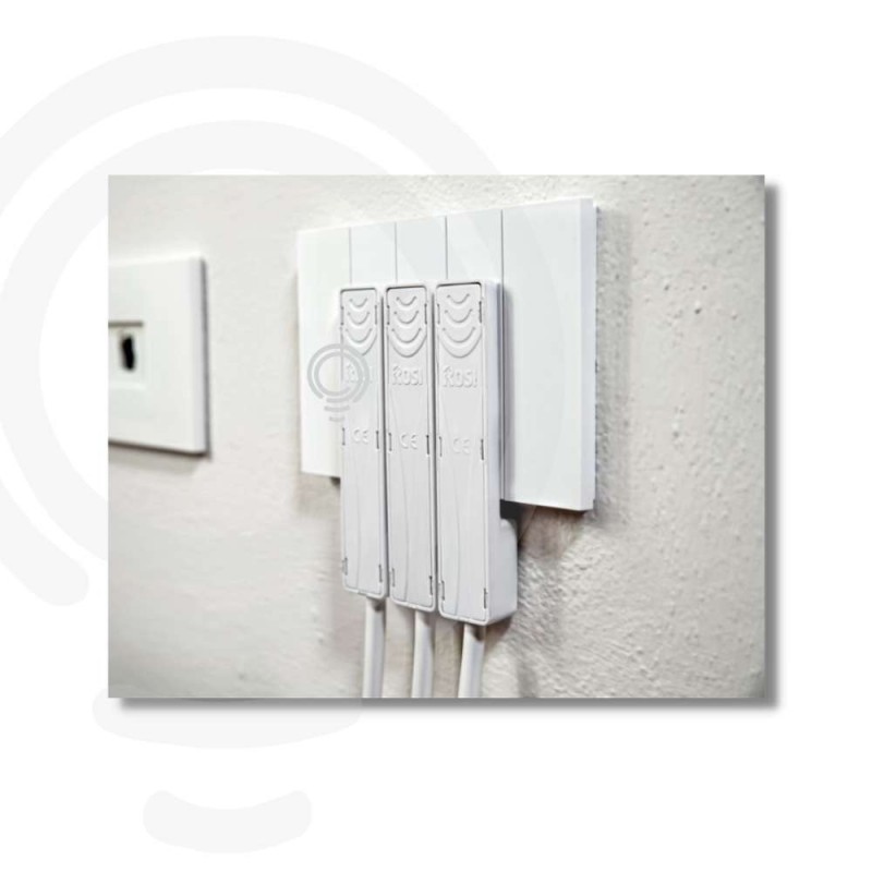 Spina ultra-piatta bianca a standard italiano 90° 10A  - 2P+T 250V 