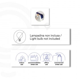 Plafoniera gesso verniciato bianco 2xe27 