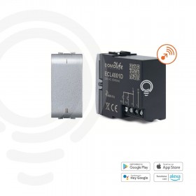 Modular gray home automation control with 2 wired inputs control and customization of home automation devices