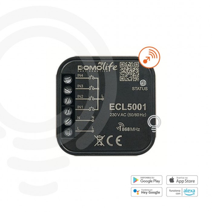 Commande intégrée avec 4 entrées filaires 230V