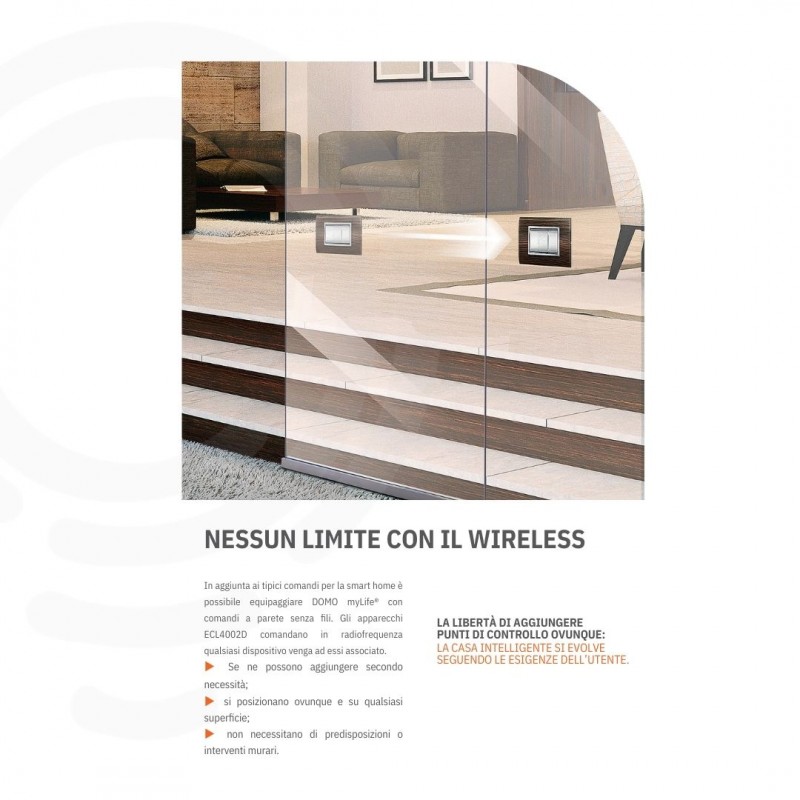 Comando nero domotico a parete stand-alone con...