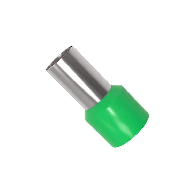 Terminali bussolotto puntalini 16-12mm 50pz colore verde 