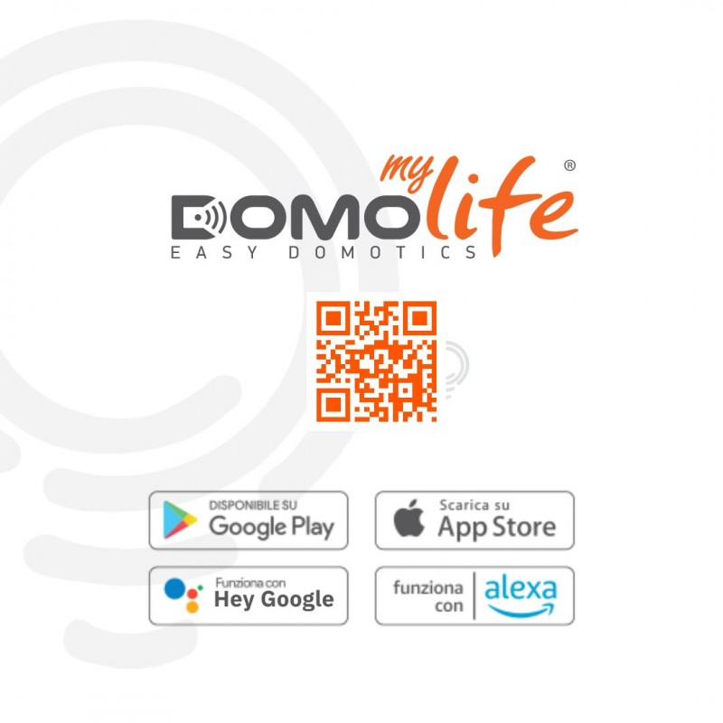 Interrupteur domotique blanc modulaire avec 1...