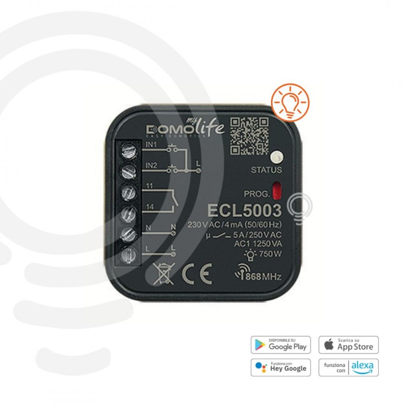Attuatore domotico da incasso con 1 circuito...