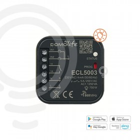 Attuatore domotico da incasso con 1 circuito comandato e 2 ingressi cablati