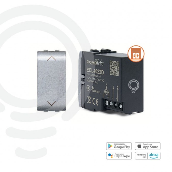 Domotique modulaire double bouton gris pour 1 appareil...