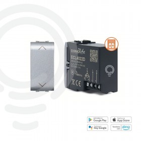 Modular home automation double gray button for 1 230V motorized device