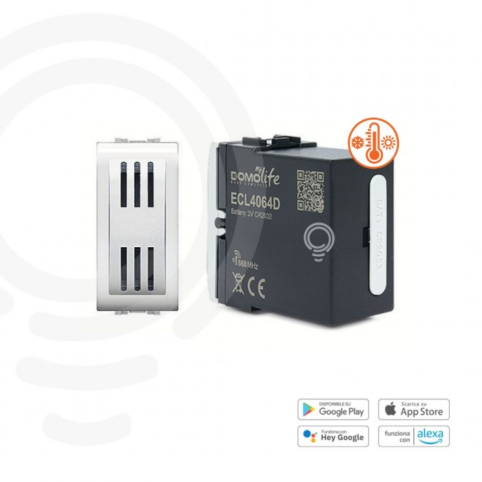 Capteur de température blanc modulaire alimenté par pile 3V