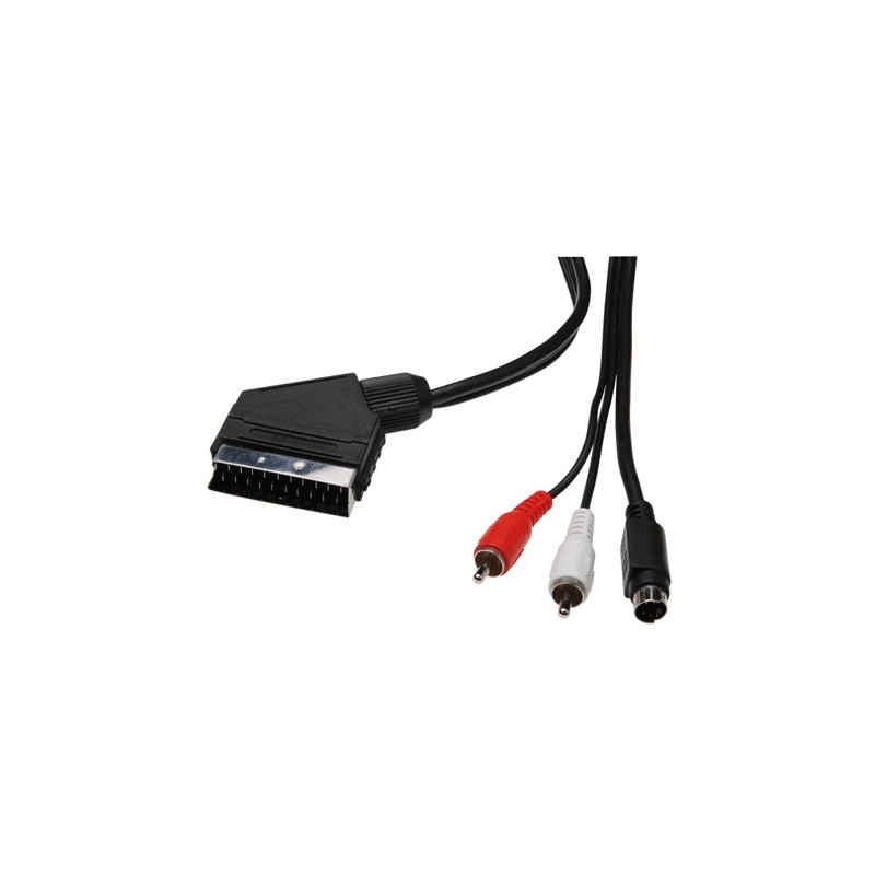 Cavo scart 21poli + 2rca/s-vhs 4pin 3mt 149000237