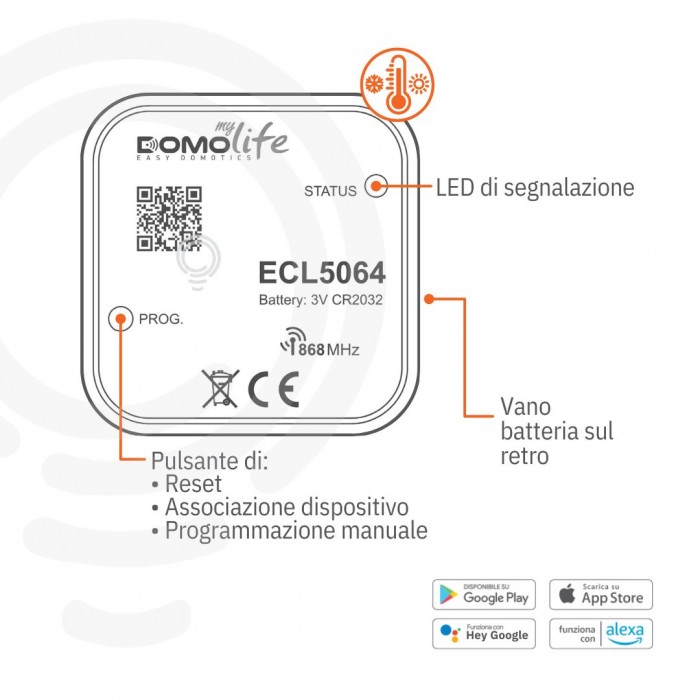 Capteur de température intégré avec alimentation par pile 3V 2