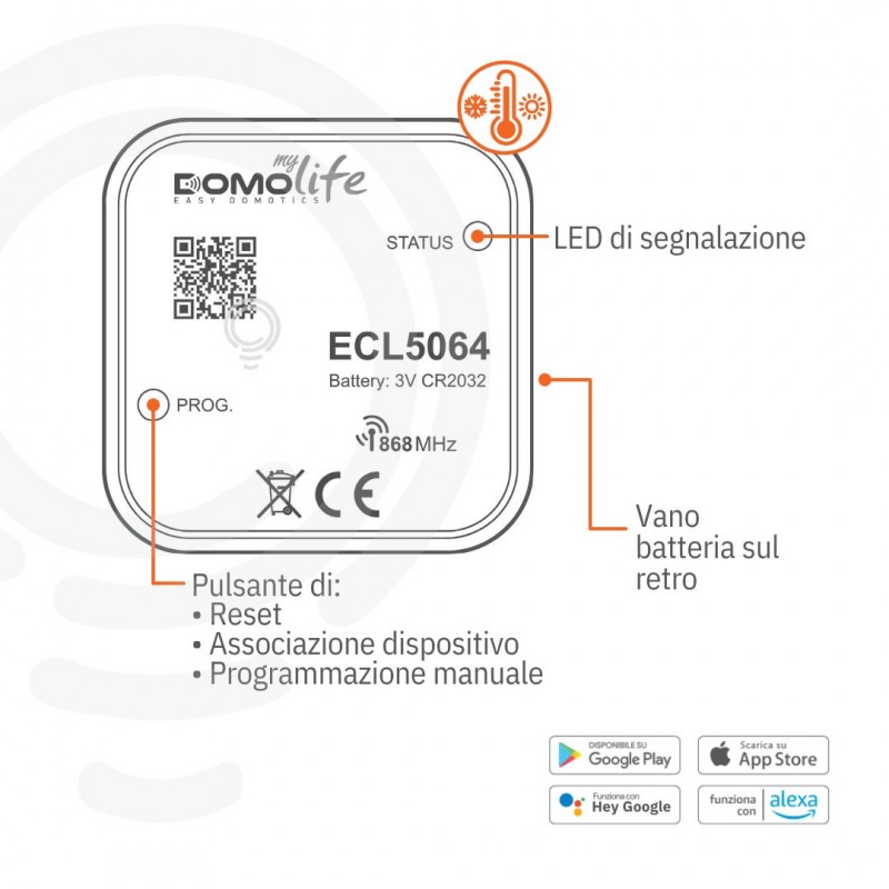 Sensore di temperatura da incasso con...
