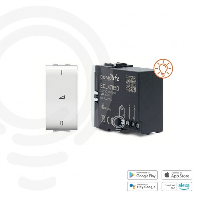 Weißer modularer Home-Automation-Dimmer mit 1 gesteuertem...