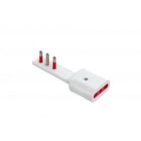 Elektrischer Stecker mit 10/16A T Bypass ultraflacher weißer Buchse