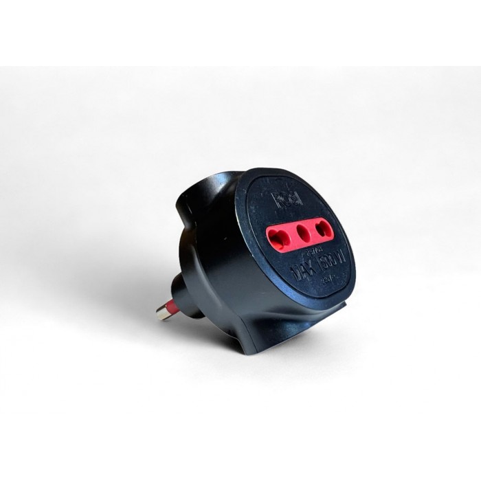 Adaptateur bivalent triple prise 16a t NOIR RS7703N